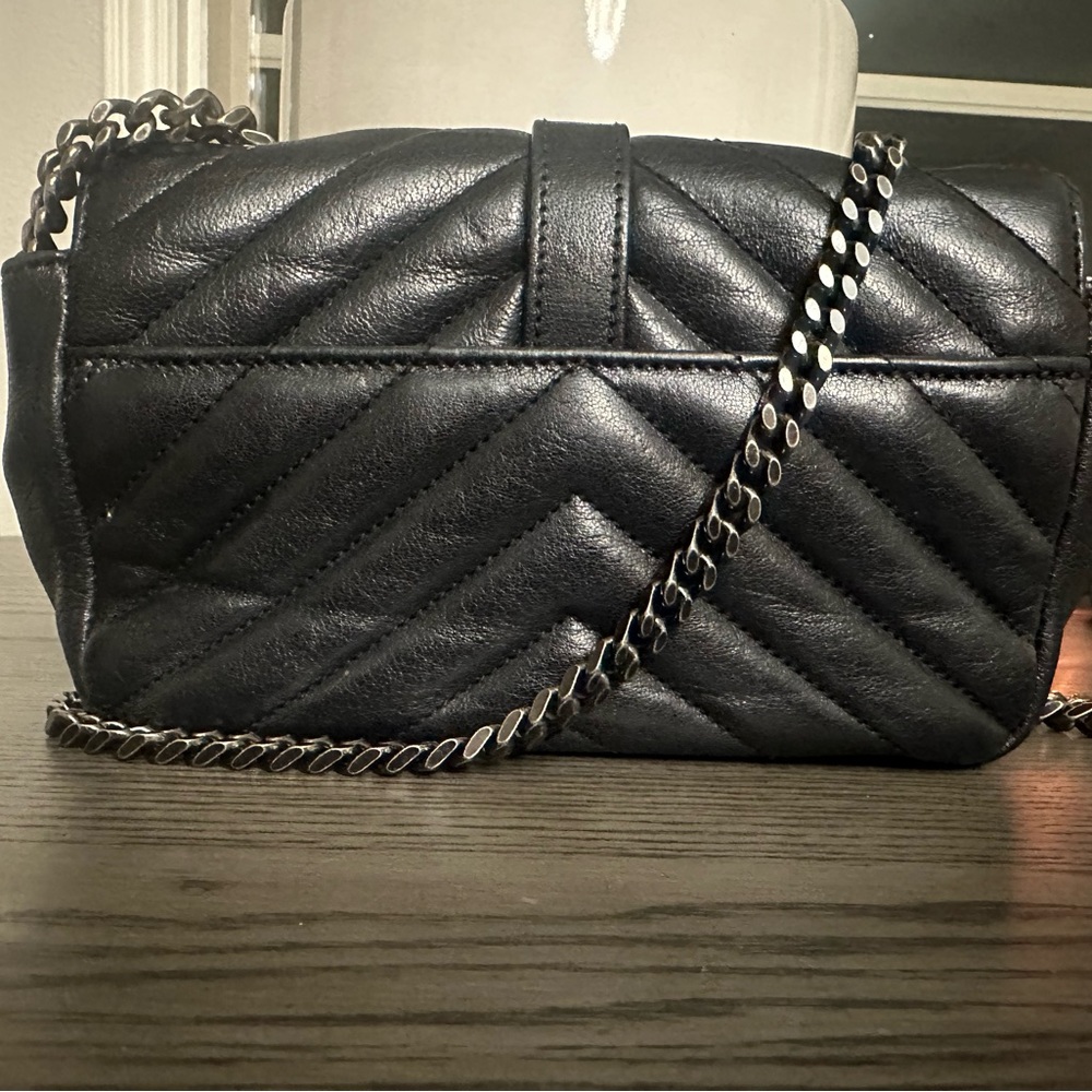 SAINT LAURENT
Sheepskin Matelasse Chevron Monogram Classic Baby Chain Bag Black - Picture 4 of 5